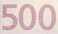 500 (from a euro note)