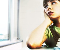 Bored girl, stuck in a rut