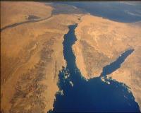 Middle East from space: Egypt, Nile River and Delta, Red Sea, Sinai Peninsula (NASA photo)
