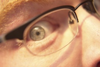 Photo of fearful eyes.