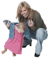 Baby's first step illustrates taking the first step in our spiritual lives.