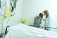 Hospital scene of death and sorrow