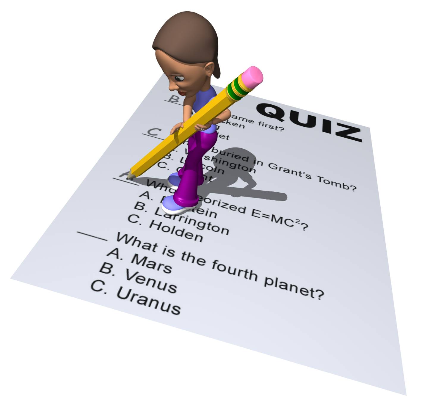 Test/quiz 3-D graphic